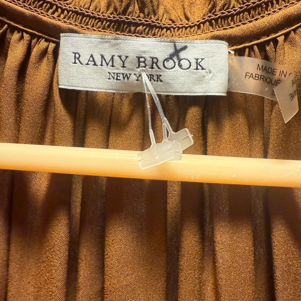 Ramy Brook Women's Wren Flutter
Sleeve Midi Copper Dress Sz S/P - Picture 6 of 13